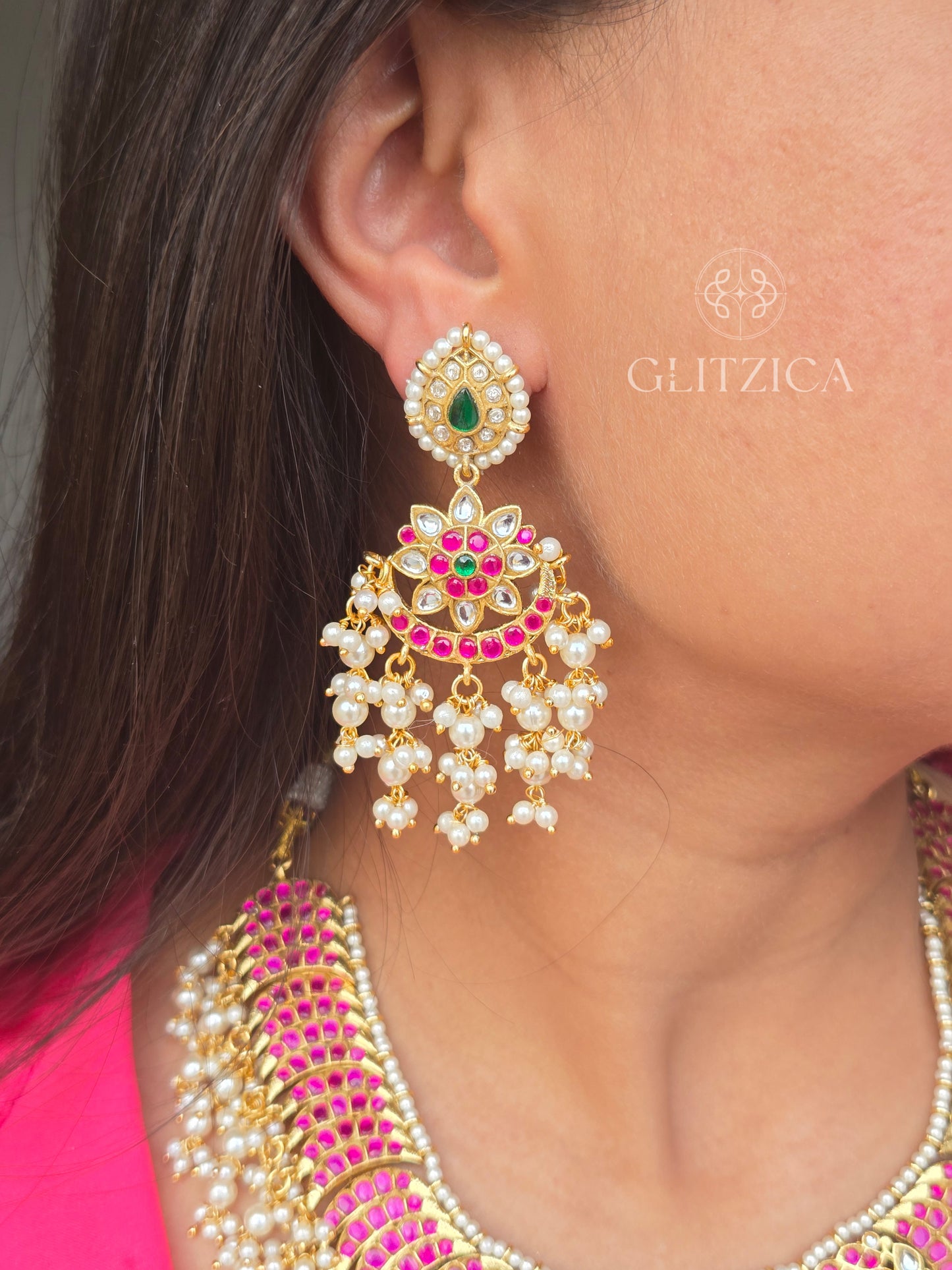 Draupadi Jadau Pendant Necklace Set