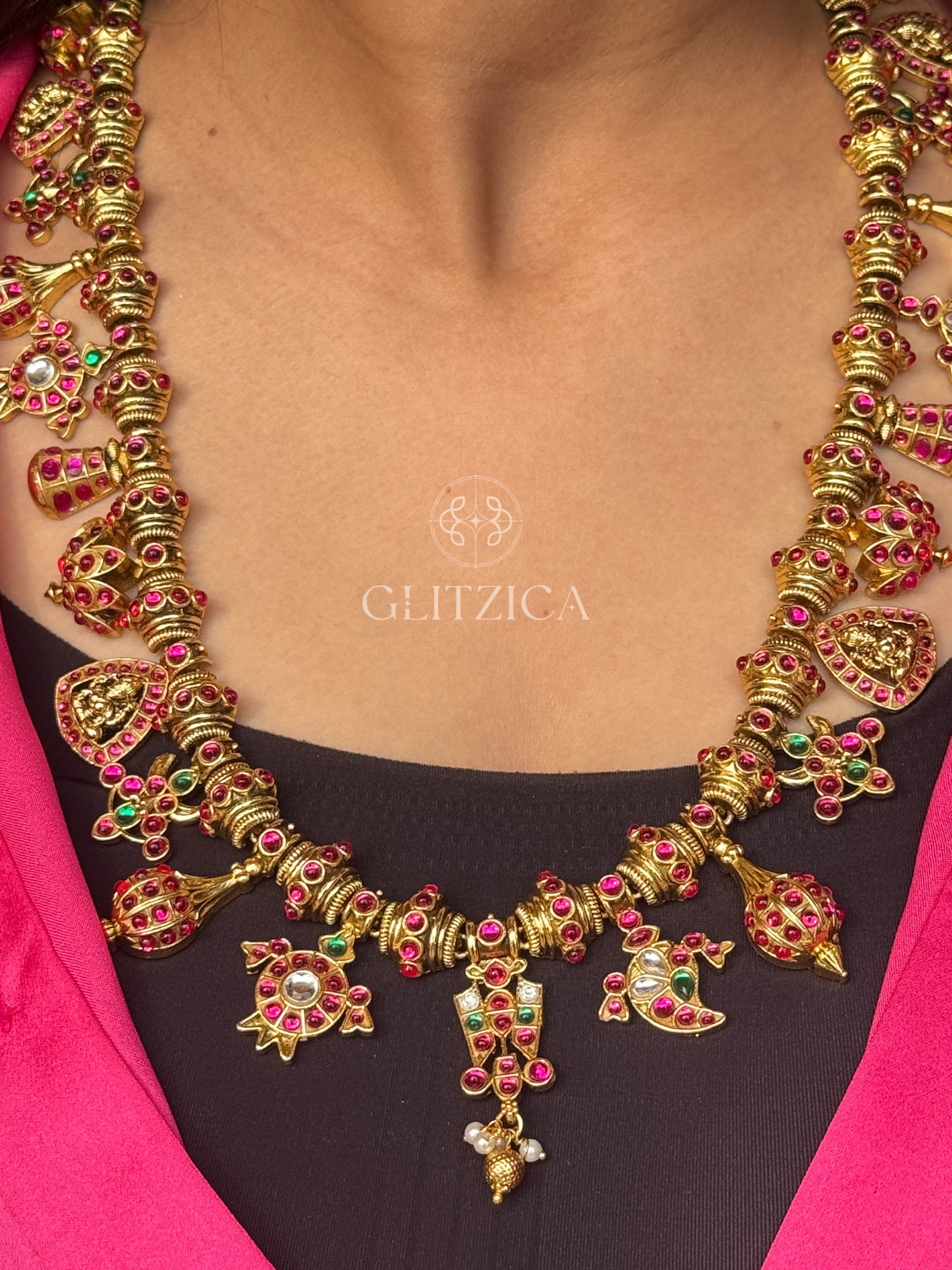 Long Devasree Jadau Antique Necklace