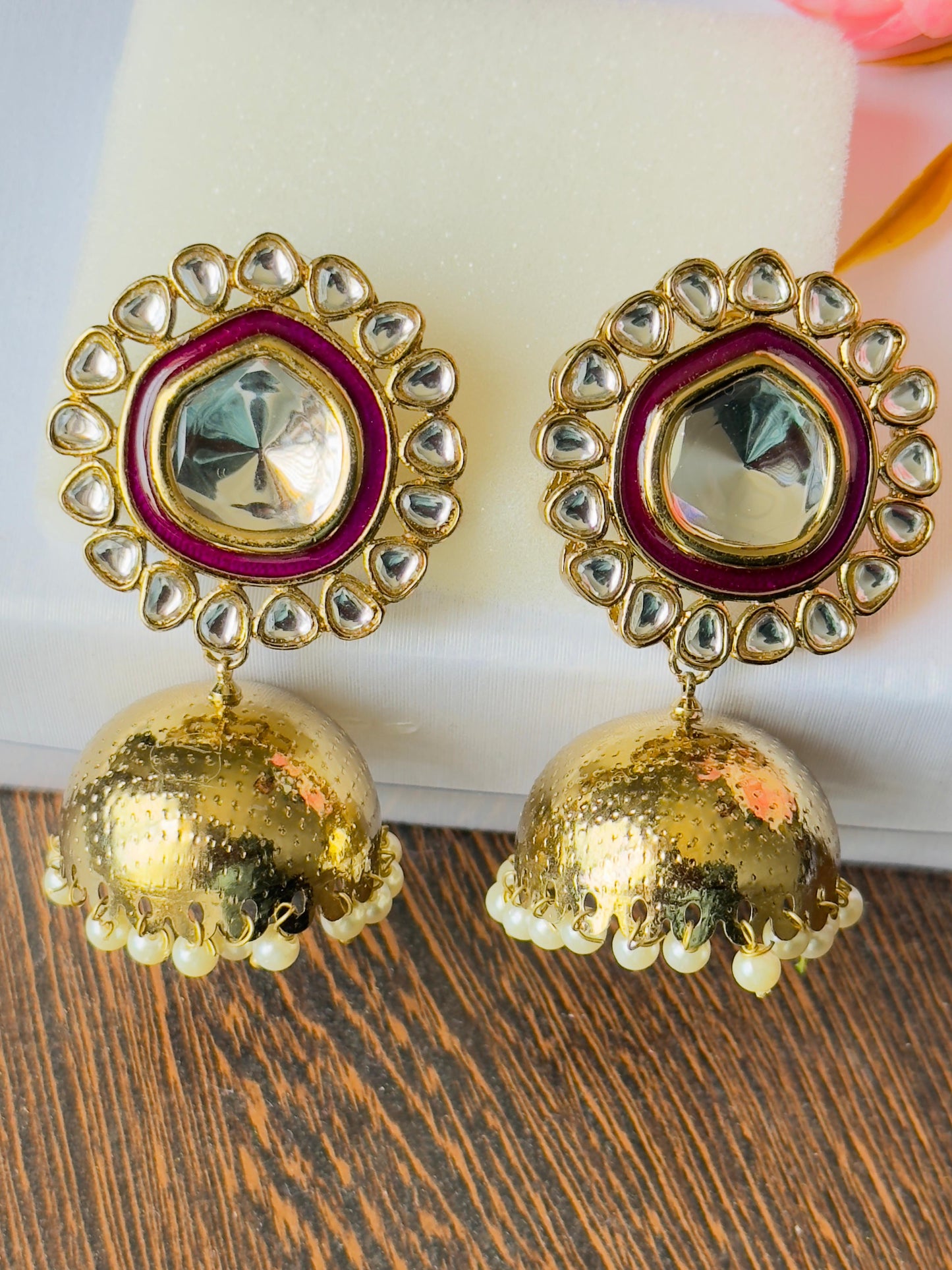 Shraddha Kundan Jhumkas