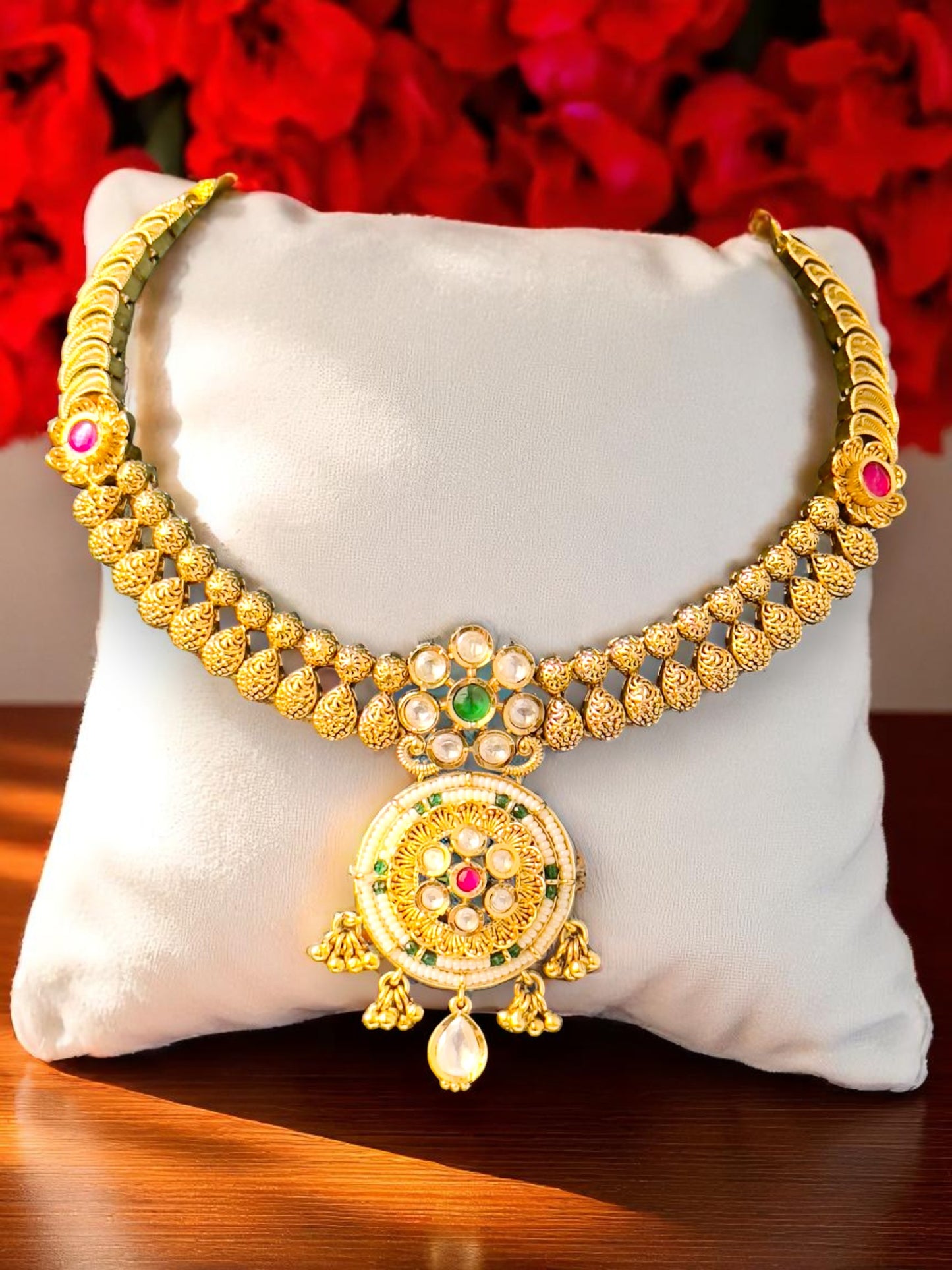 Paridhi Polki Antique Necklace Set