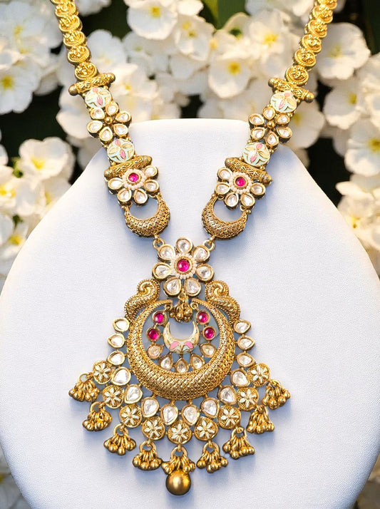 Pratika Meenakari Polki Antique Necklace Set