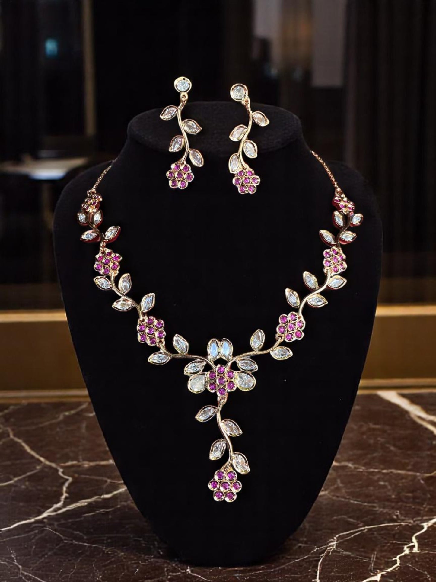 Pankhuri Floral Necklace Set