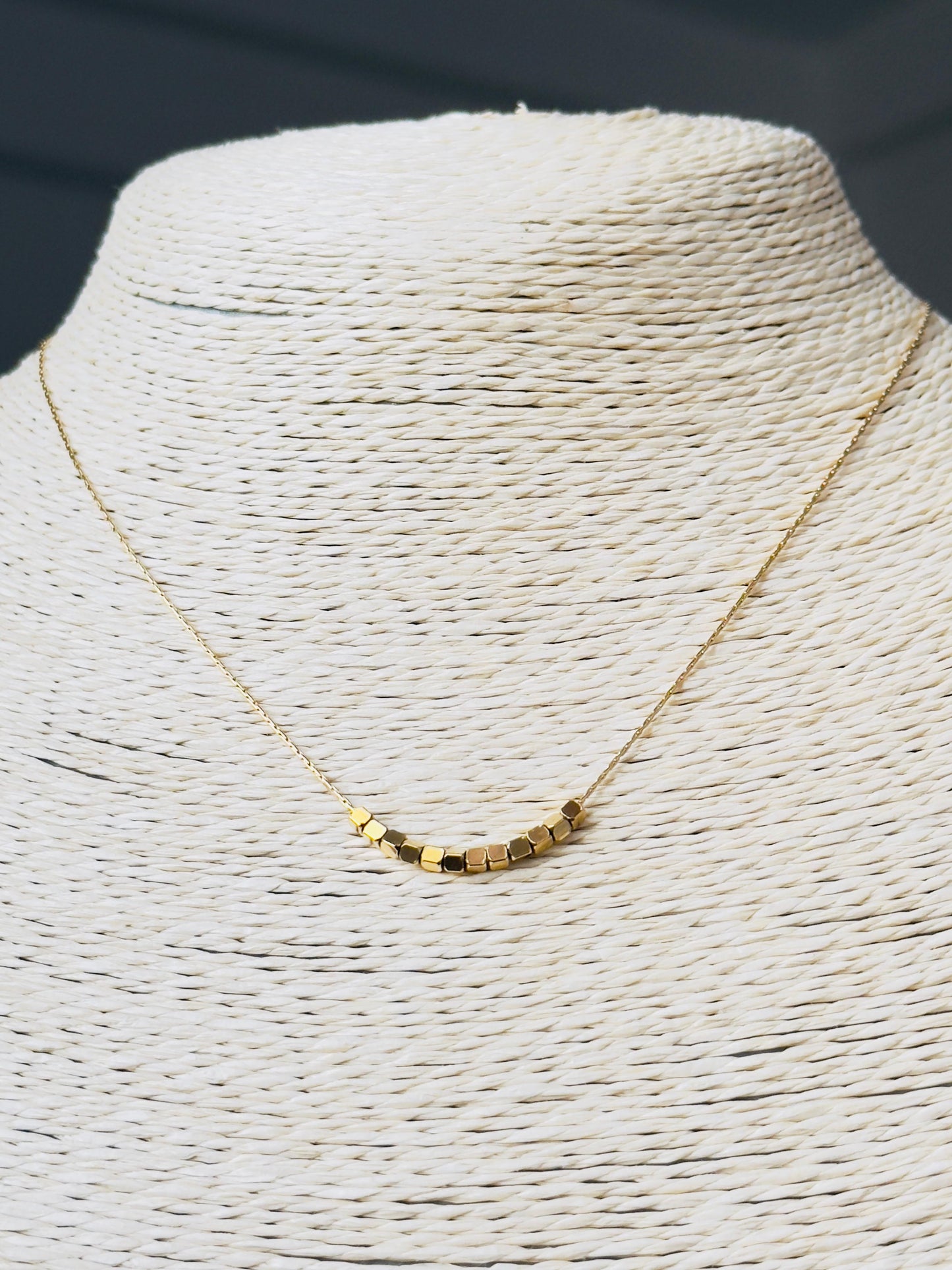 18K Gold-Plated Tiny Square Necklace