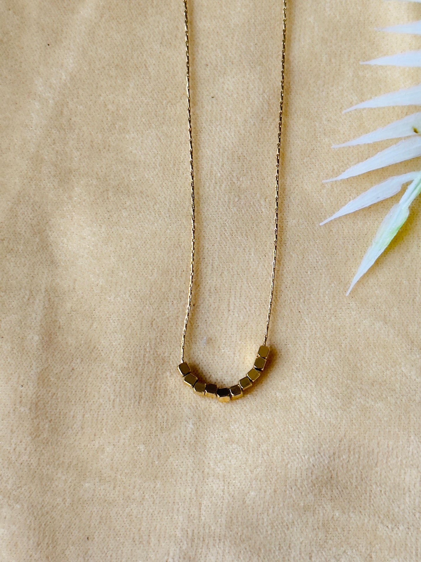 18K Gold-Plated Tiny Square Necklace