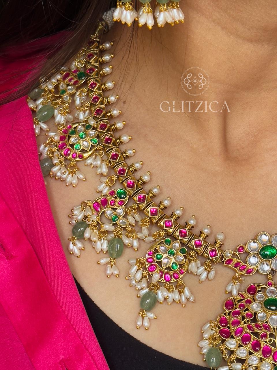 Roopamati Jadau Antique Necklace set