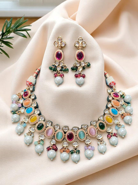 Veera Polki Multicolor Necklaces