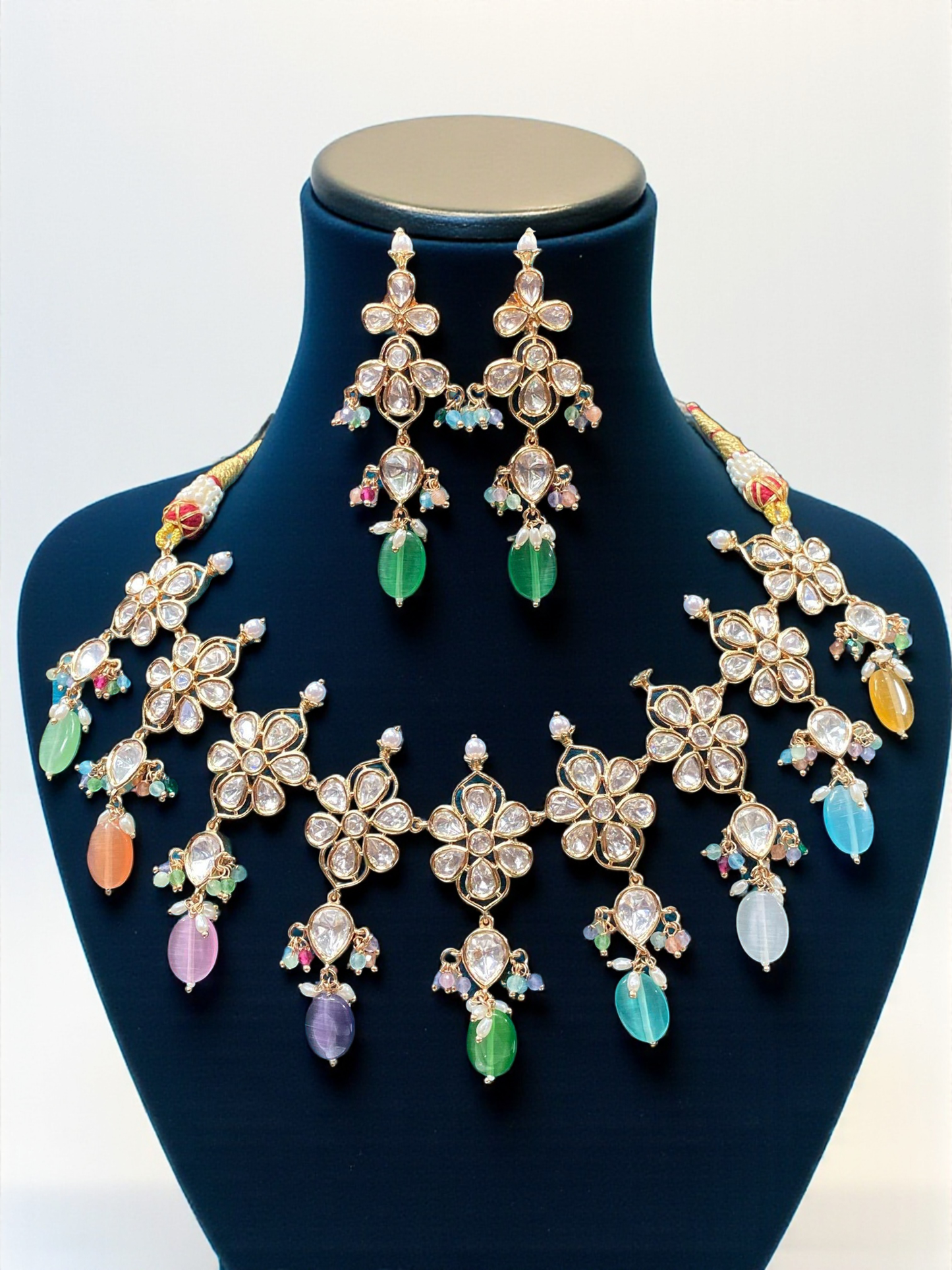 Rangini Floral Polki Necklace Set