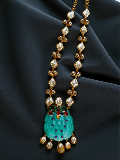 Lavanya Aqua Green Fusion Necklace Set