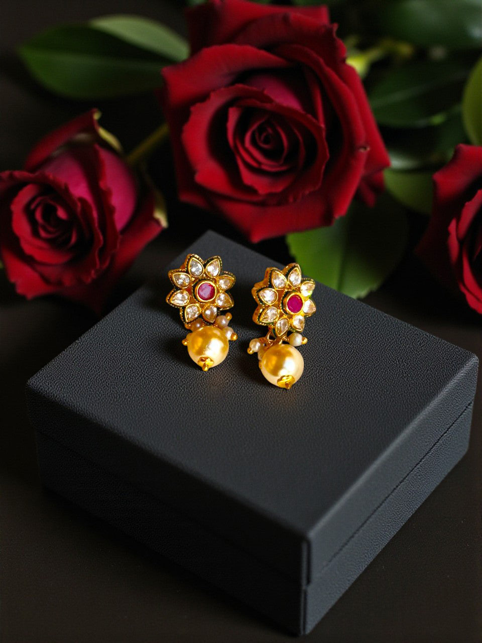 Rasha Ruby Pearl Beaded Long Necklace