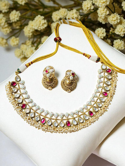 Smriti Meenakari Polki Necklace