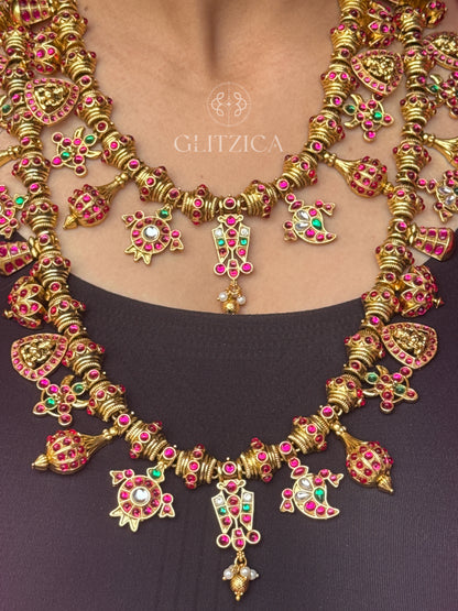 Double Layer Devasree Jadau Antique Necklace Set