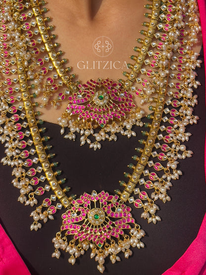 Double Layer Athira Jadau Antique Necklace Set