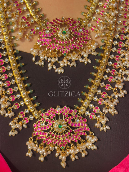 Double Layer Athira Jadau Antique Necklace Set