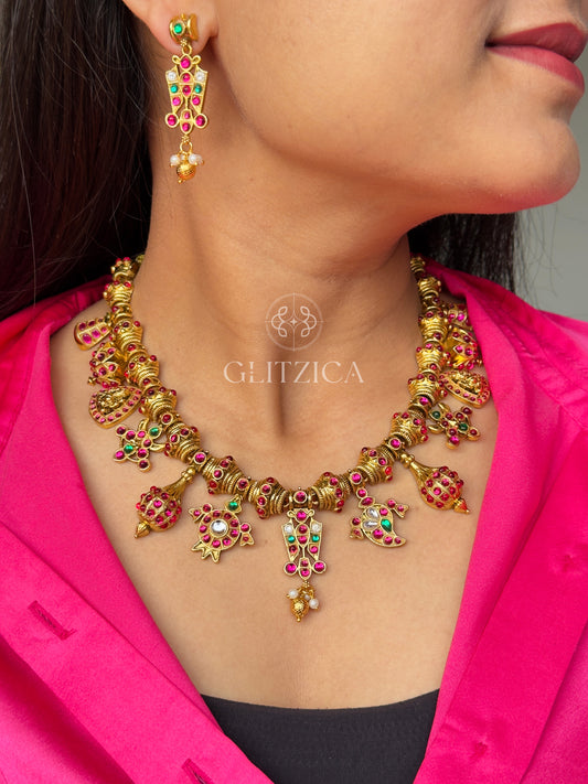 Devasree Jadau Antique Necklace Set