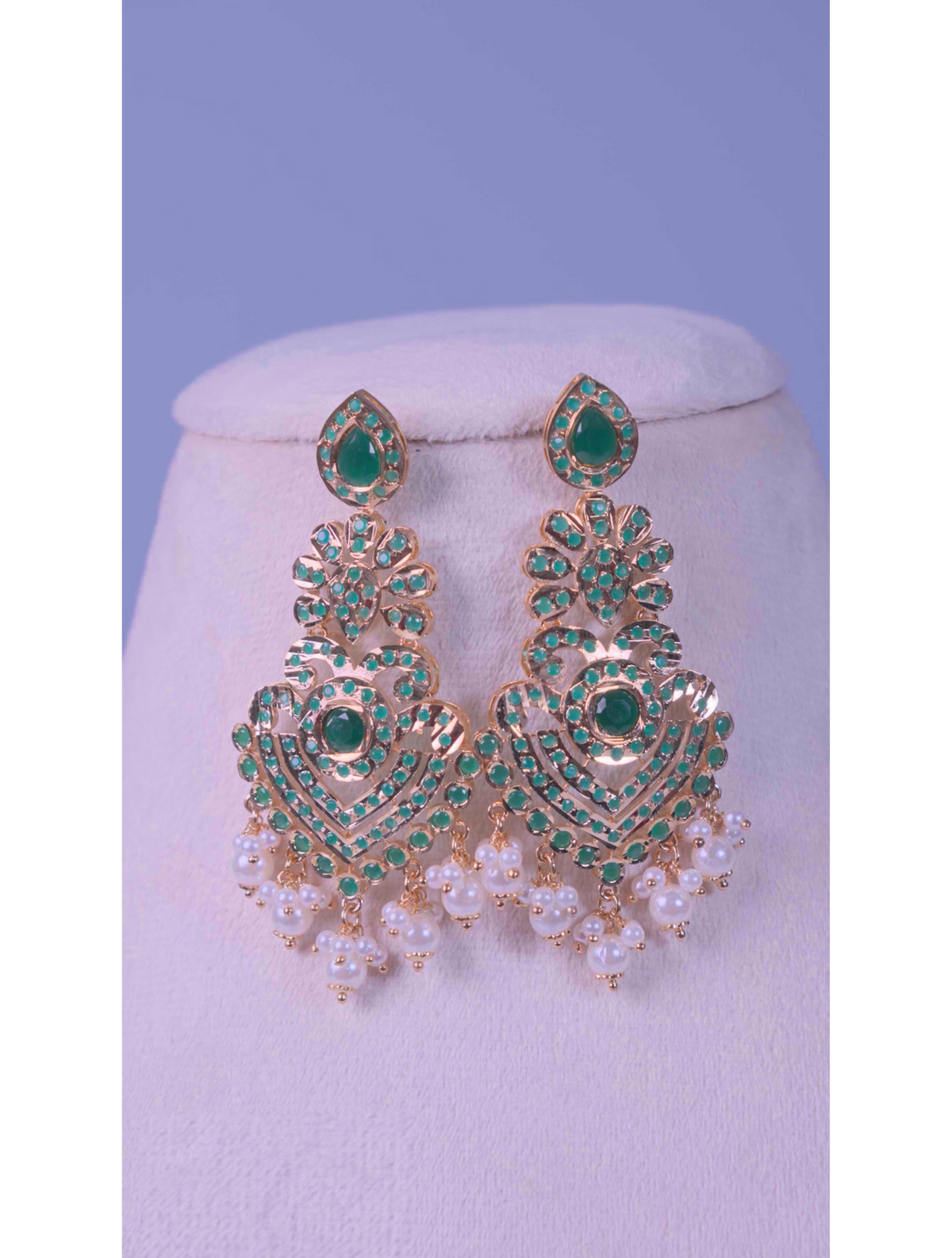 Green Jadau Jhumka