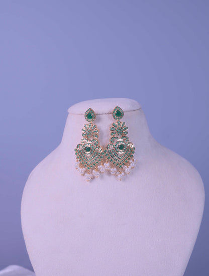 Green Jadau Jhumka