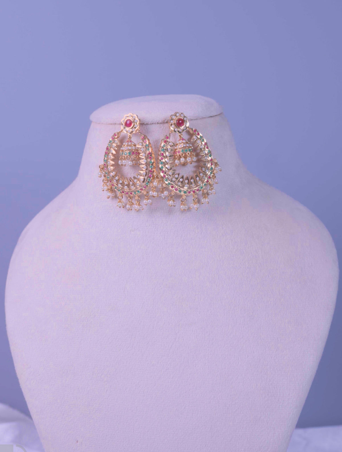 Jadau Danglers Jhumka Earring