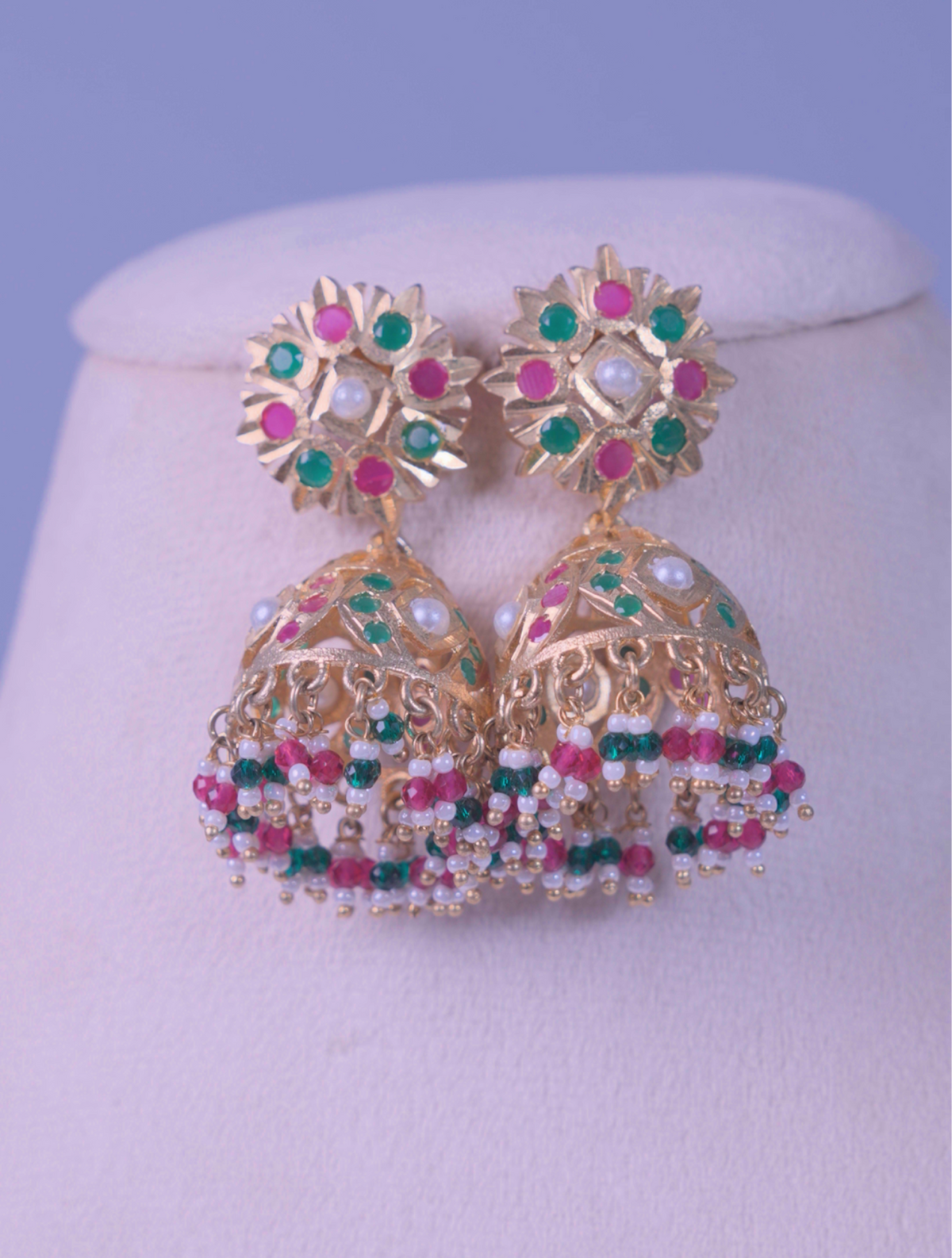 Multicolor Meenakari Jhumka Earrings