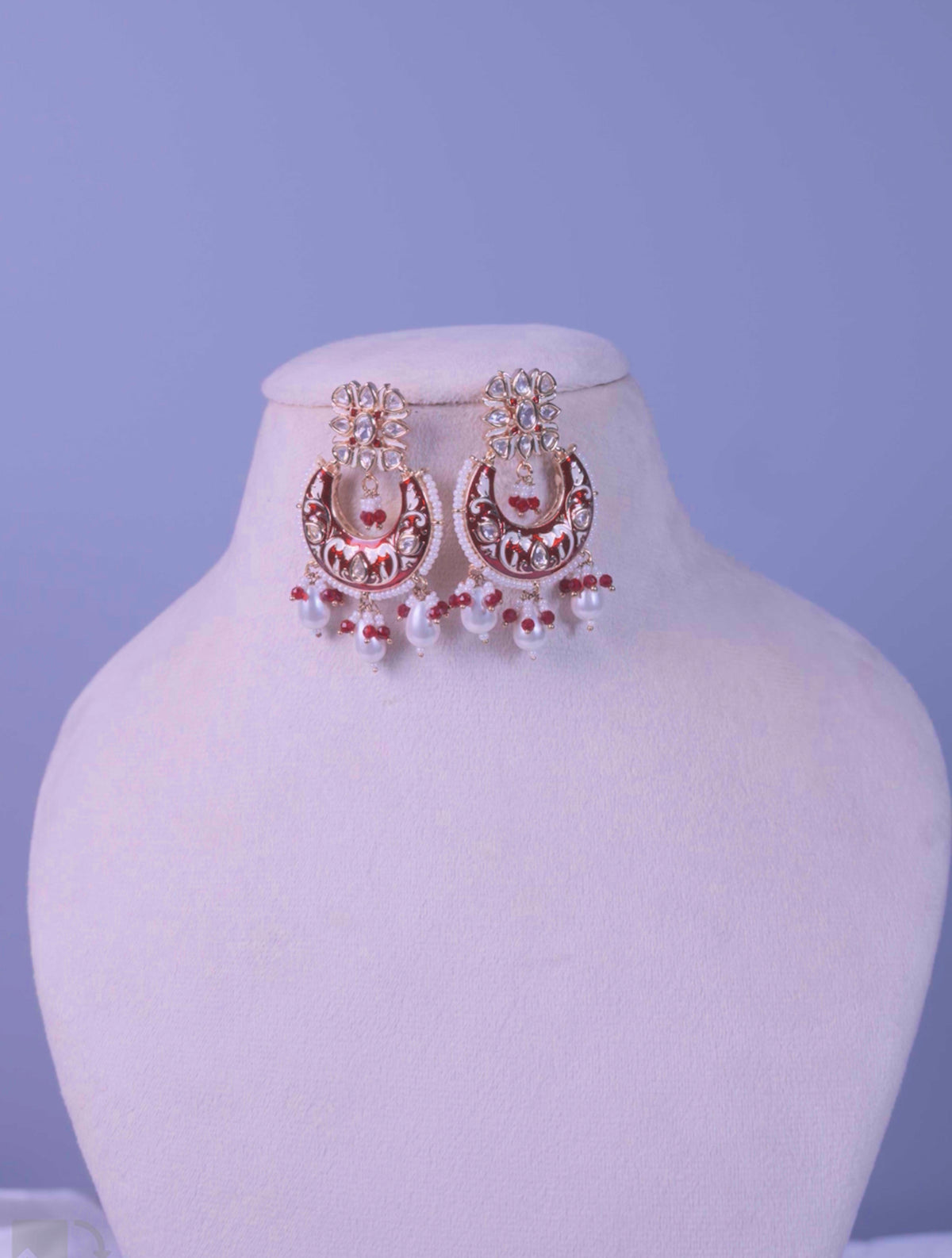 Meenakari Polki Earrings