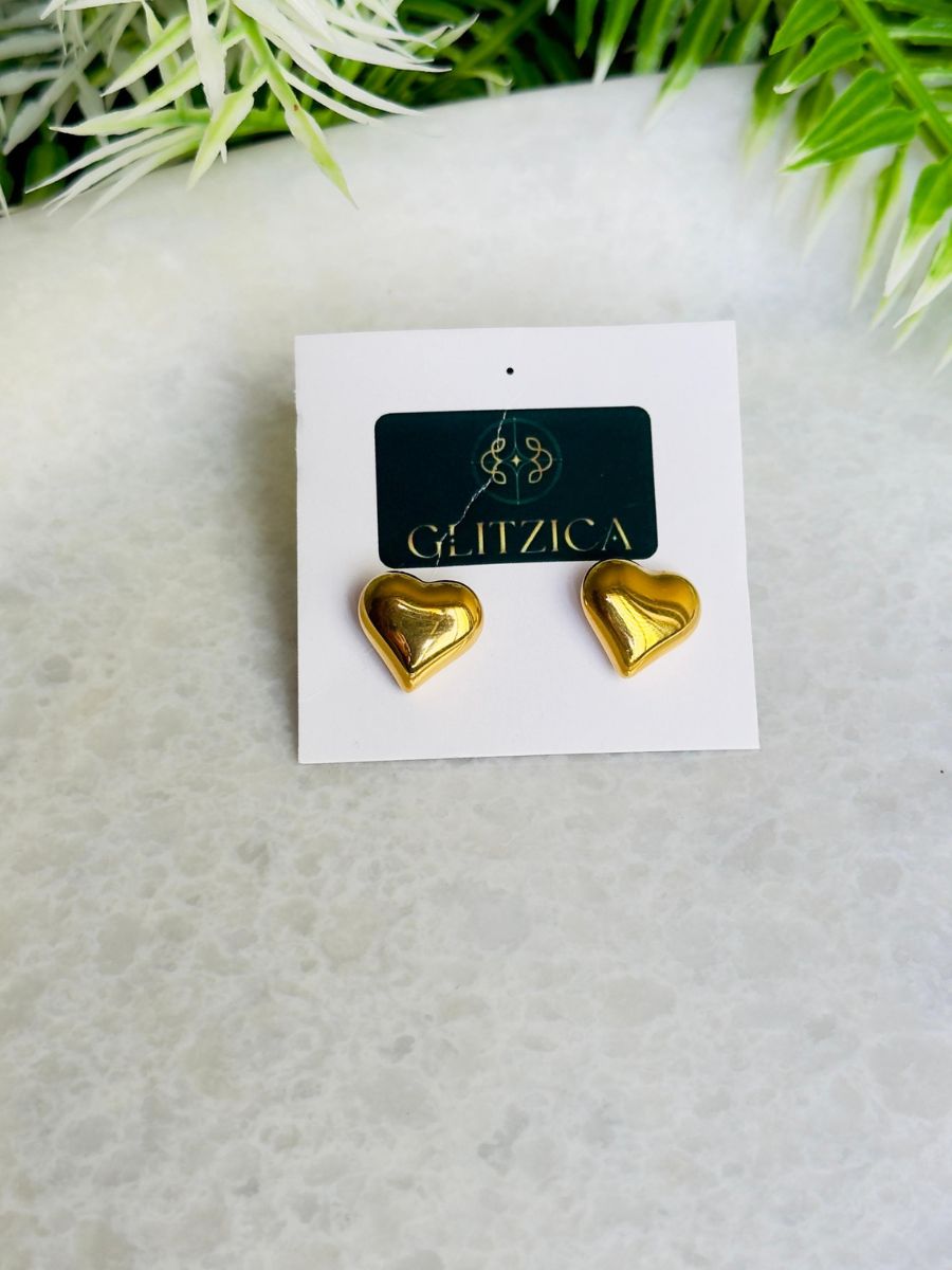 18K Gold-plated  Heart Shaped Earrings