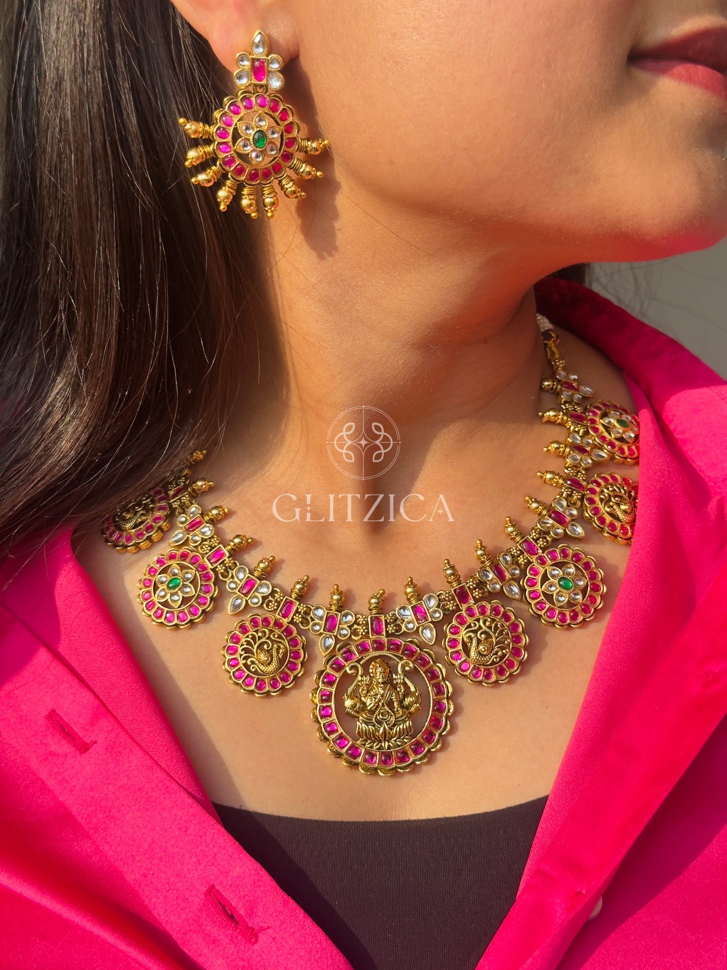 Kalyani Jadau Antique Necklace Set