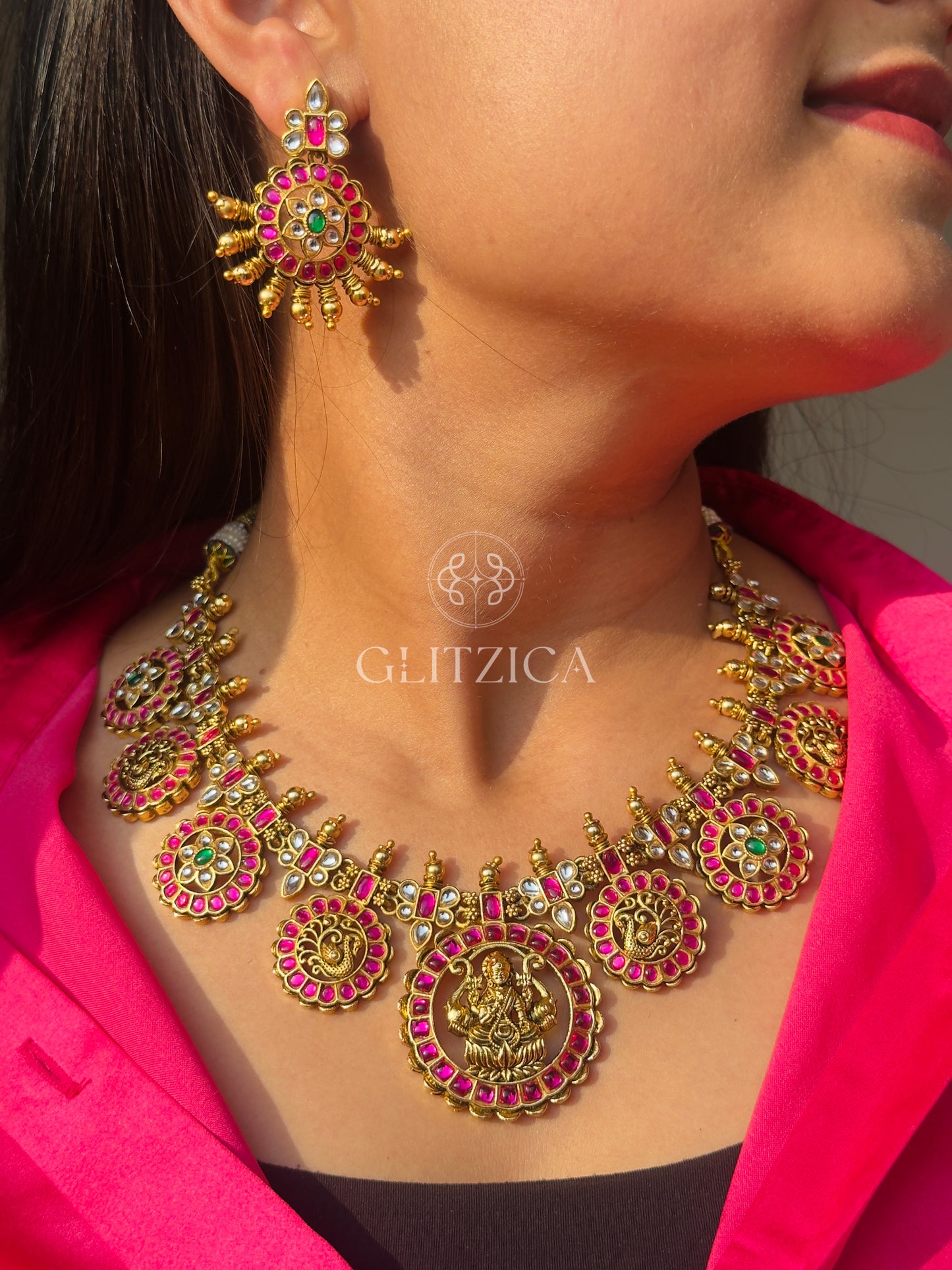 Kalyani Jadau Antique Necklace Set