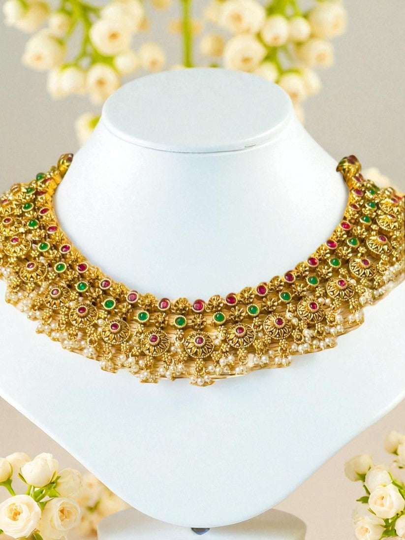 Anushri Antique Necklace Set