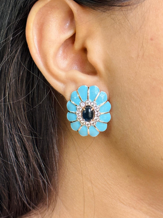 Blue Stud Earrings