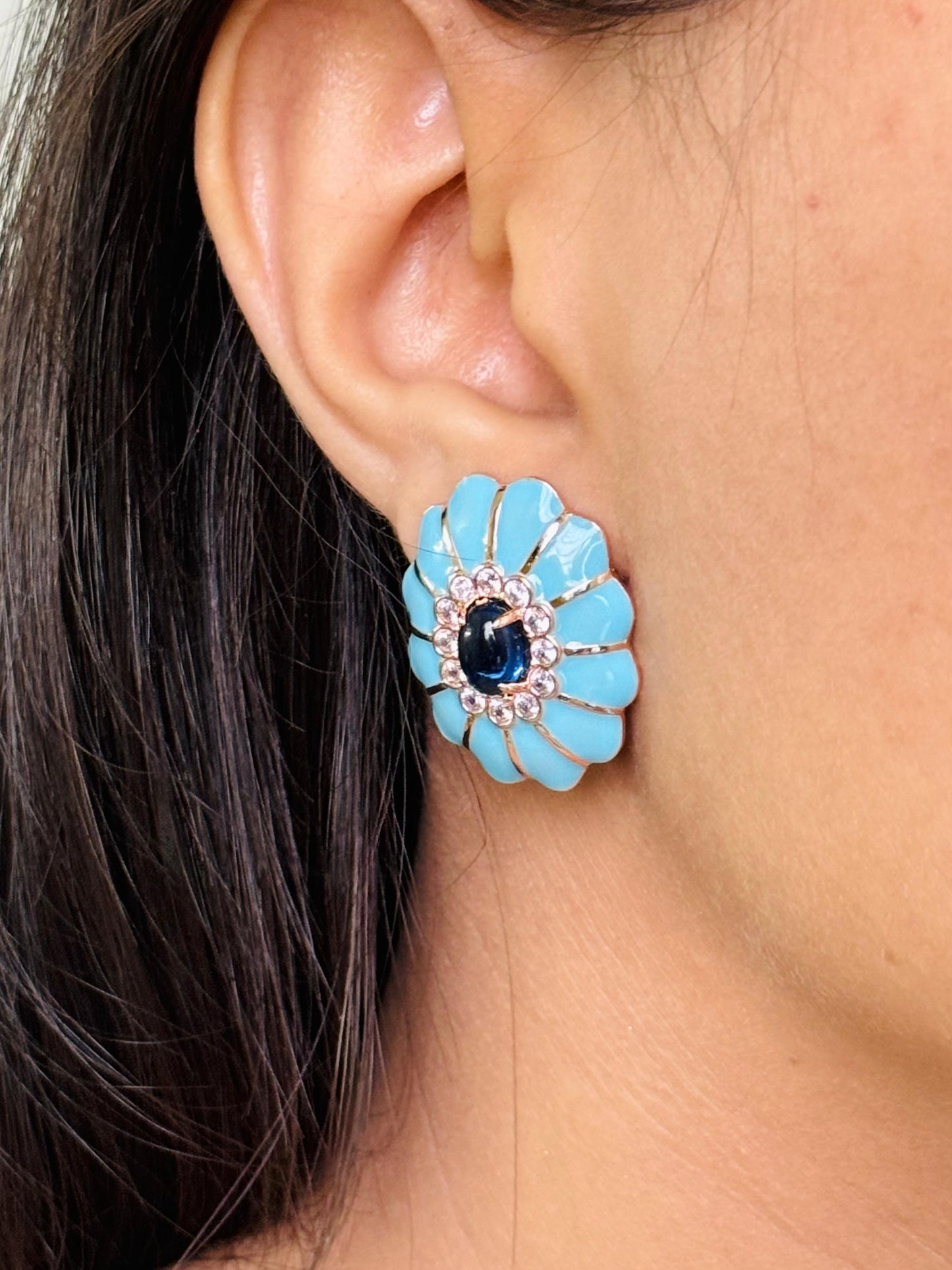 Blue Stud Earrings