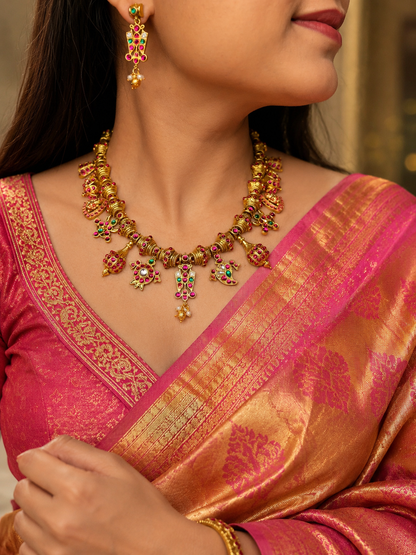 Devasree Jadau Antique Necklace Set
