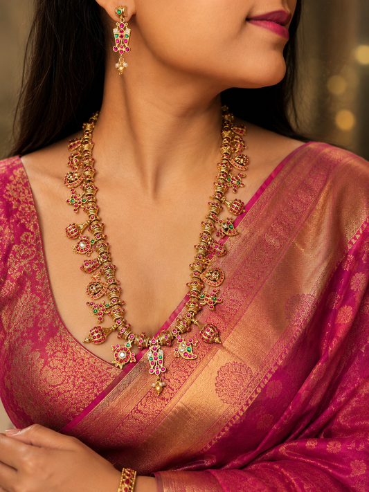 Long Devasree Jadau Antique Necklace