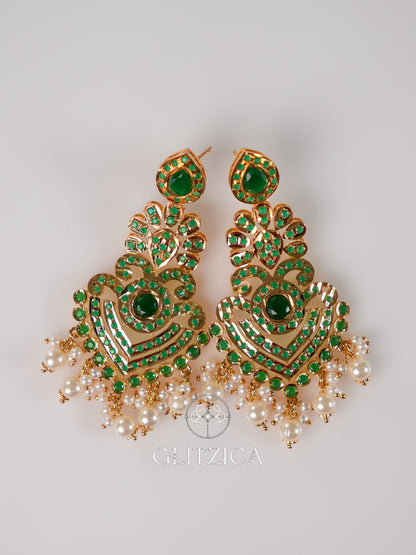 Green Jadau Jhumka