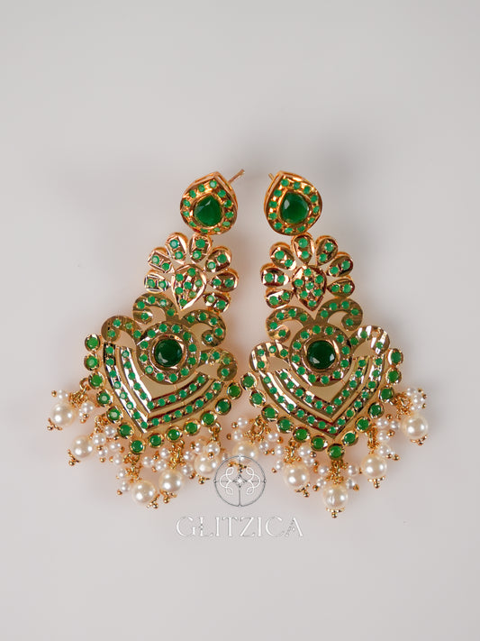 Green Jadau Jhumka