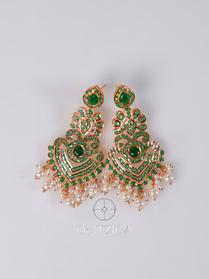 Green Jadau Jhumka
