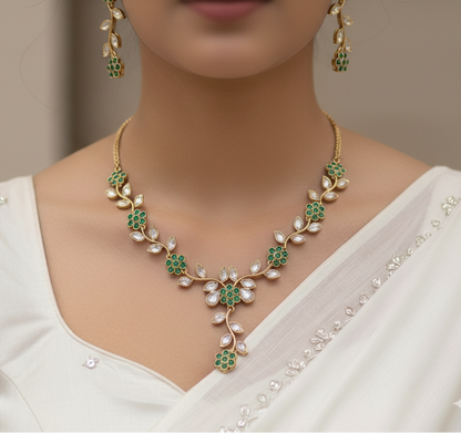 Pankhuri Floral Necklace Set