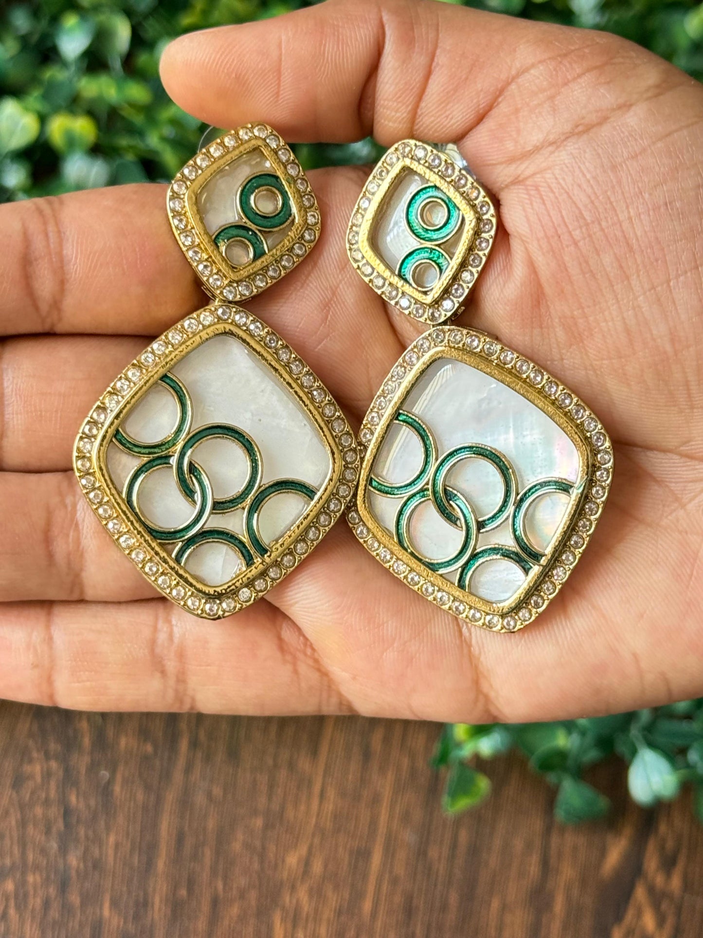Interlocking Circles Statement Earrings