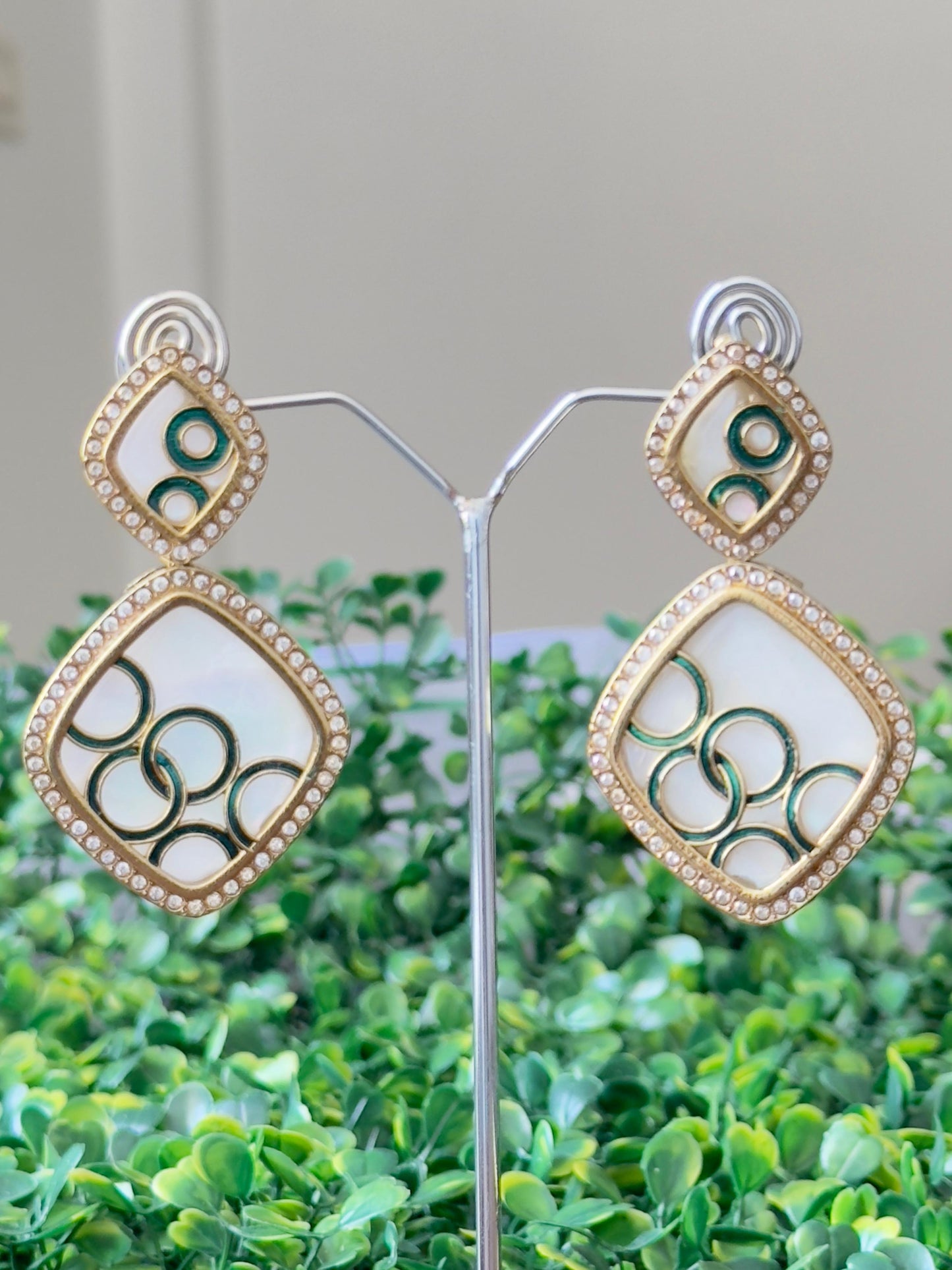 Interlocking Circles Statement Earrings