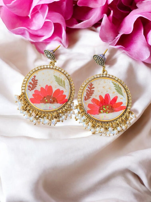 Red Resin Jhumkas