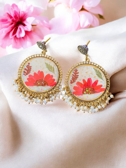 Red Resin Jhumkas
