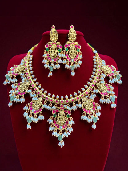 Jadau Fusion Antique Necklace Set