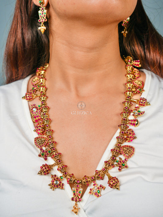Long Devasree Jadau Antique Necklace