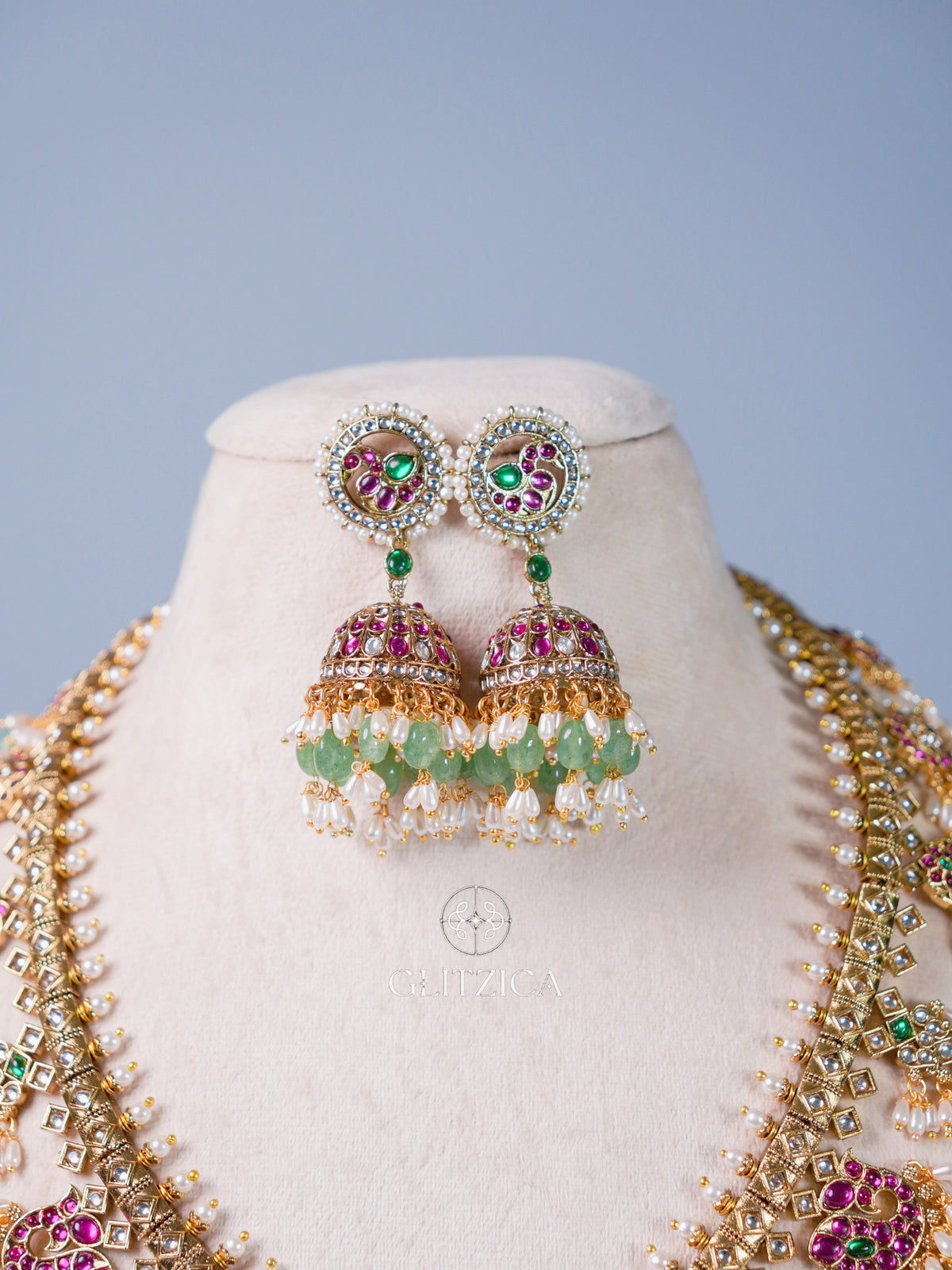 Double Layer Divya Guttapusalu Bridal Necklace Set