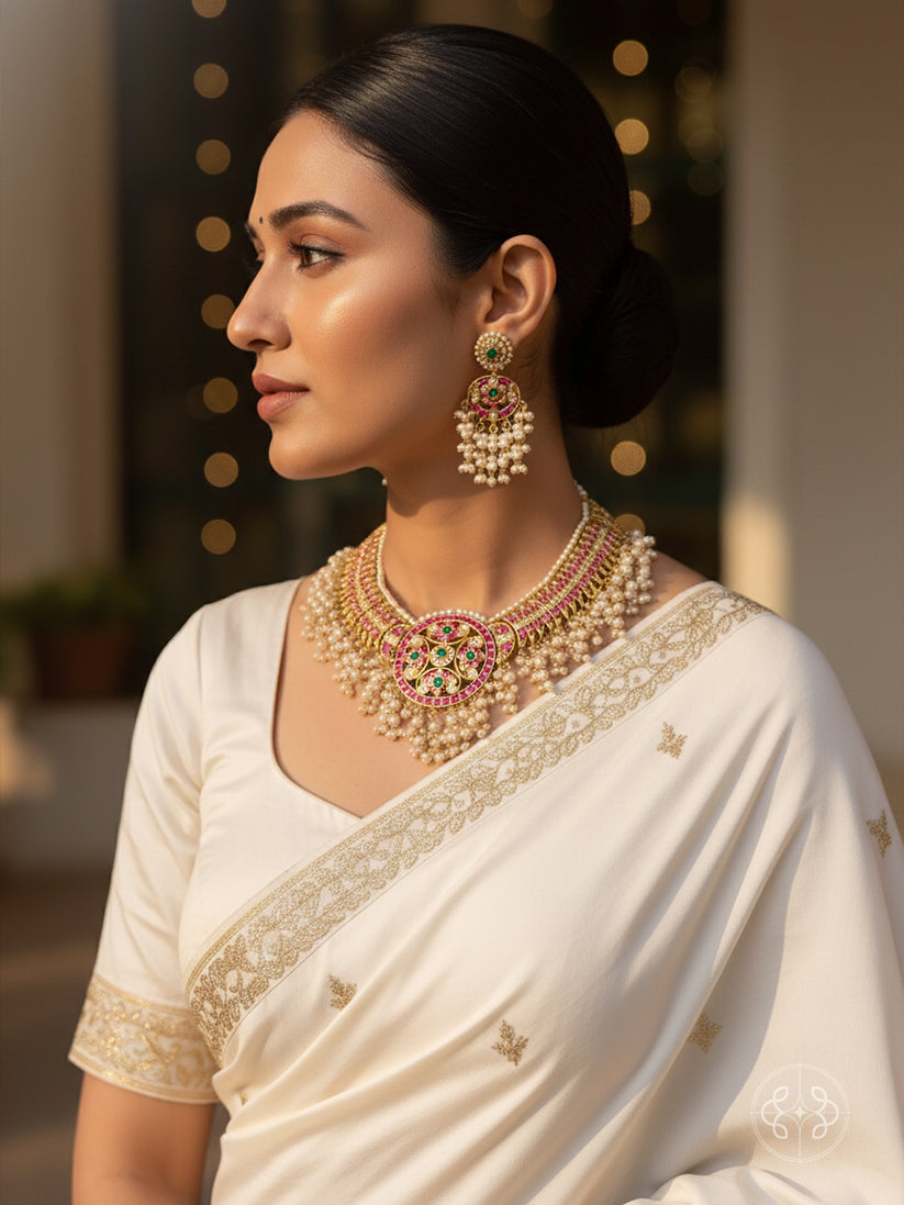 Naina Jadau Antique Necklace Set