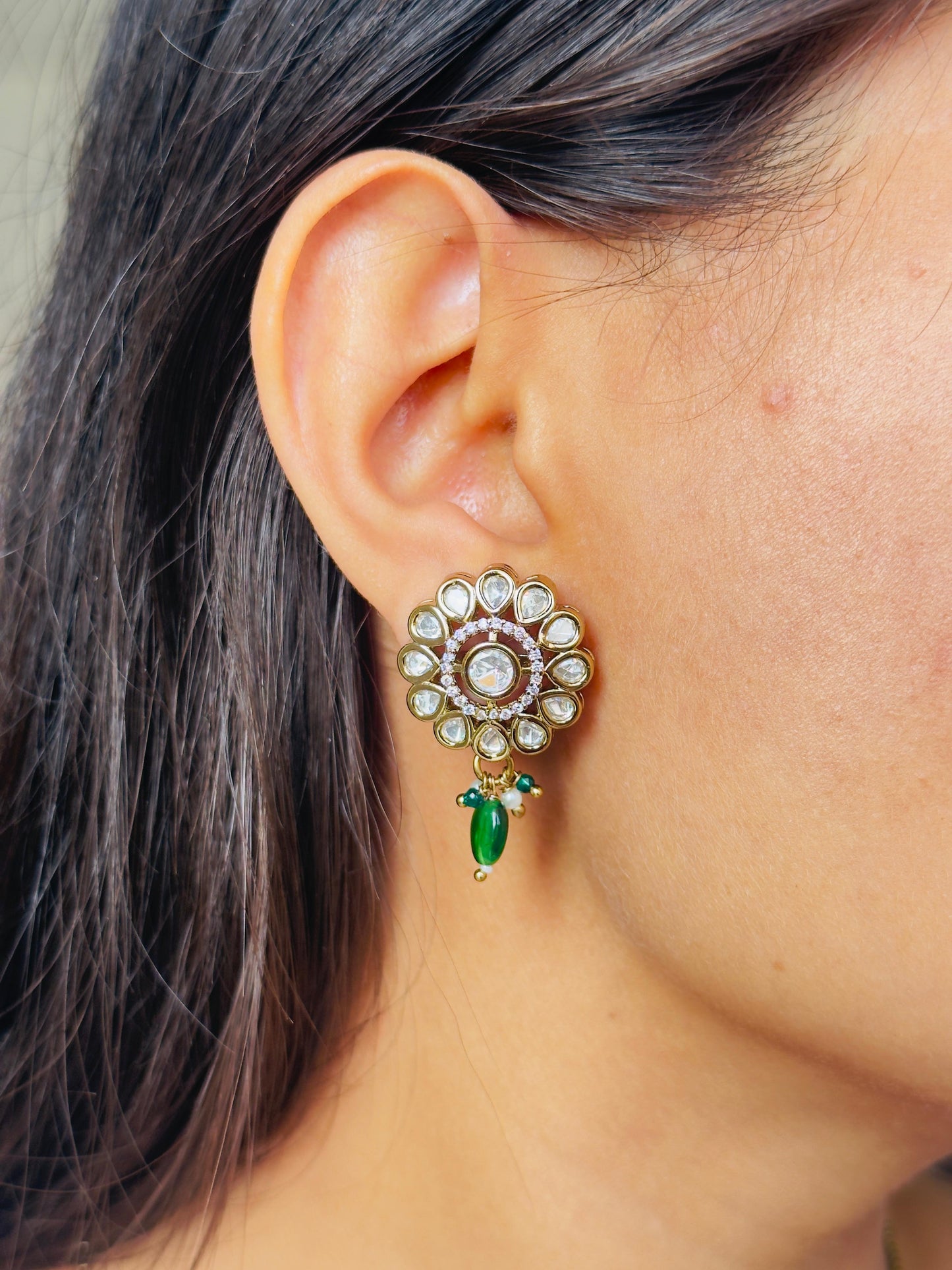 Noor Victorian Polki Necklace Set
