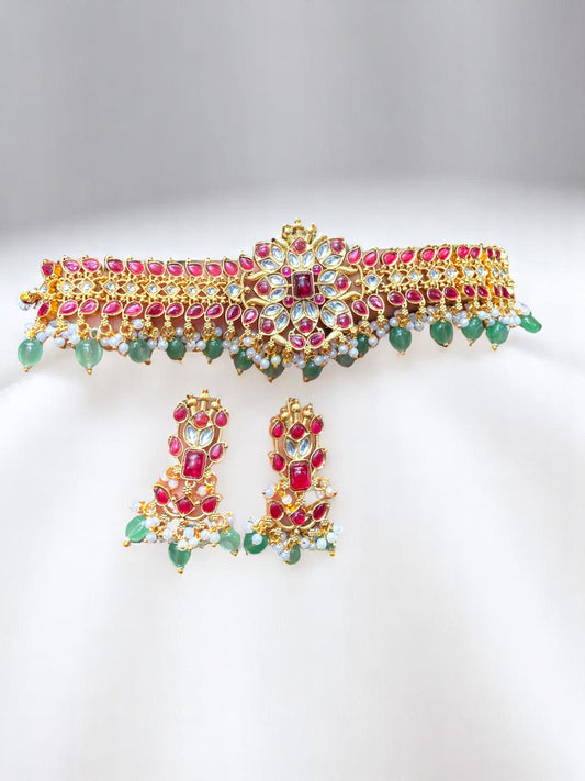Jadau Polki Choker Set