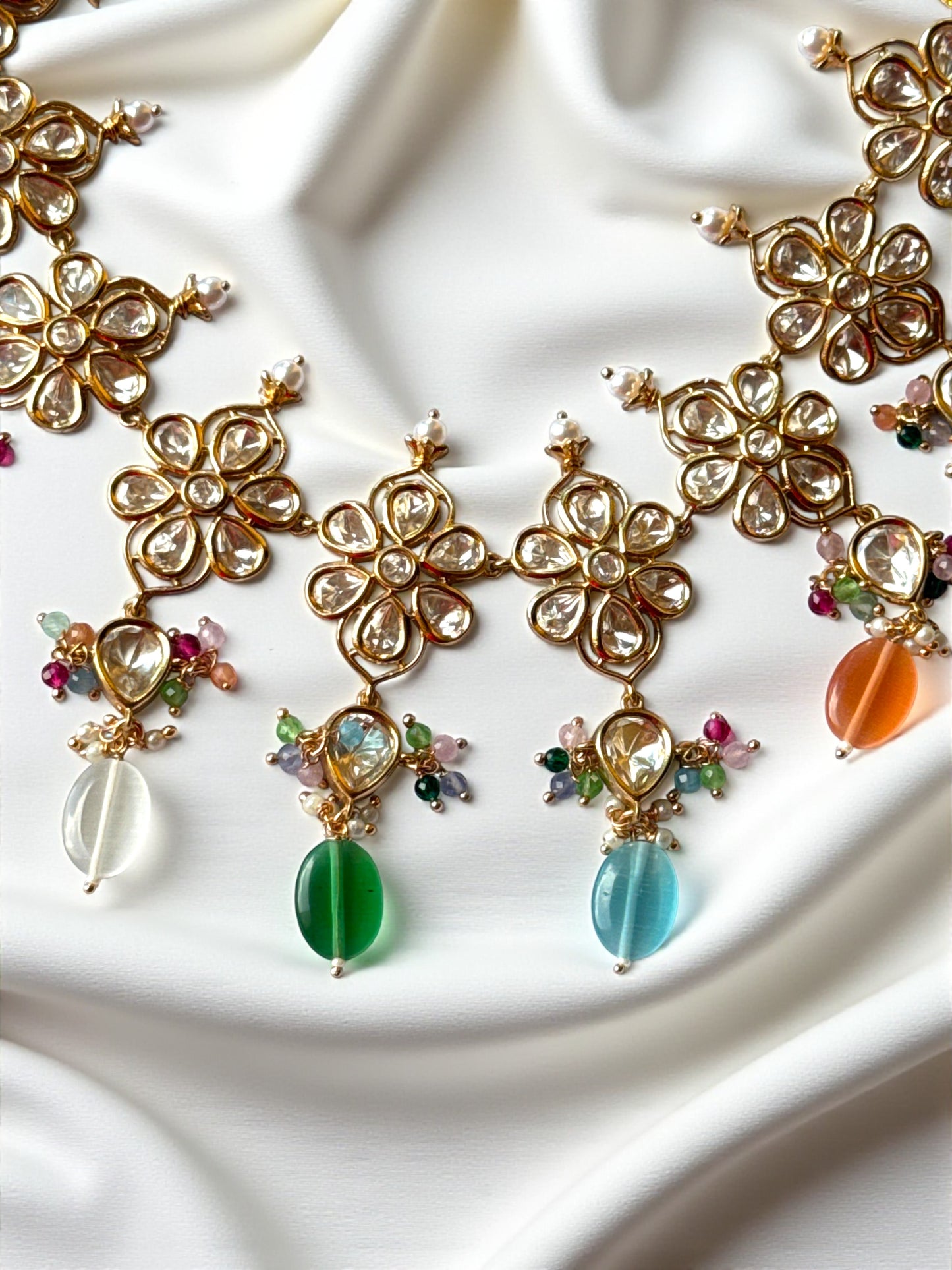 Rangini Navratna Fusion Necklace Set