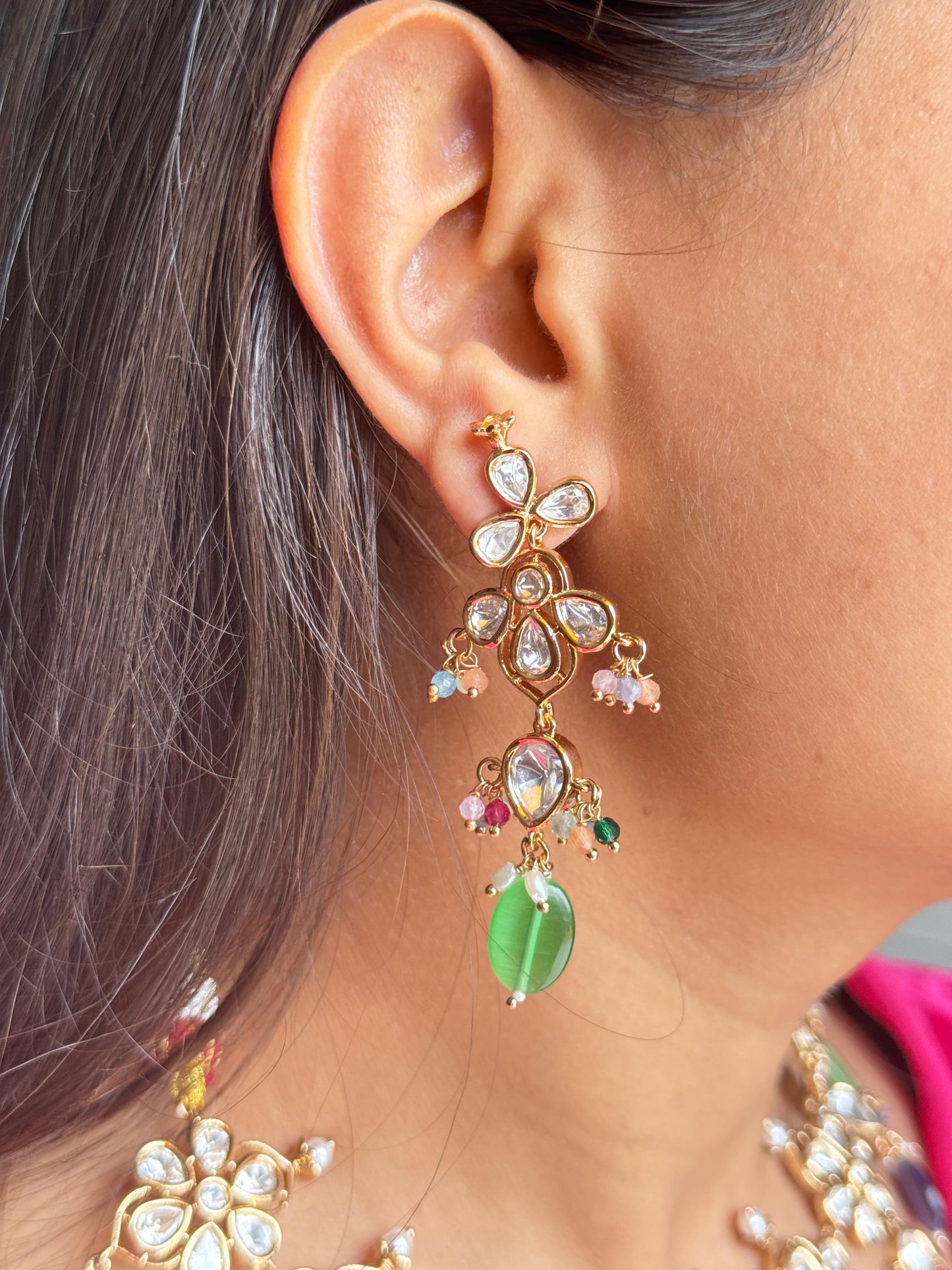 Rangini Navratna Fusion Necklace Set
