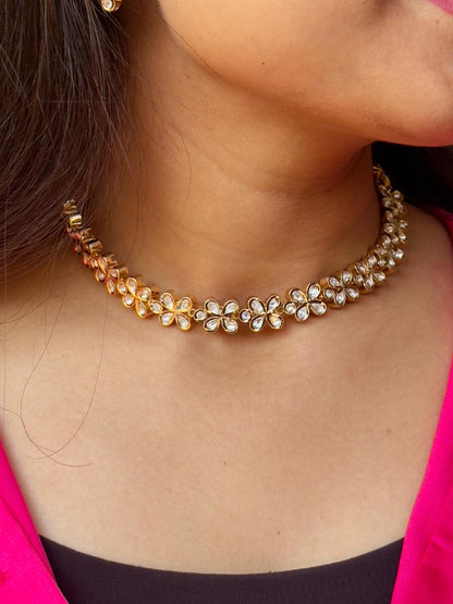 Rosette Luxe Polki Necklace Set
