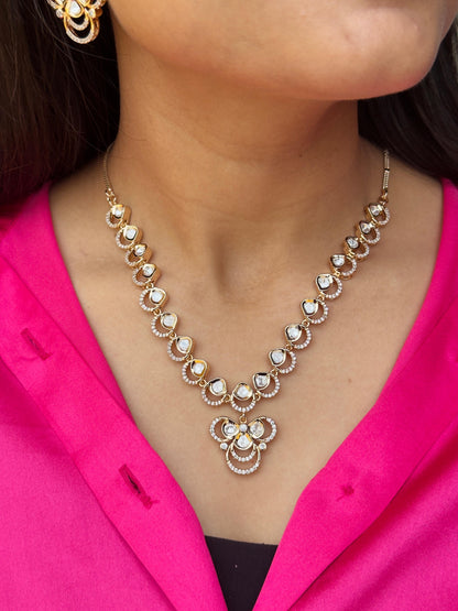 Heritage Blossom Polki Necklace Set