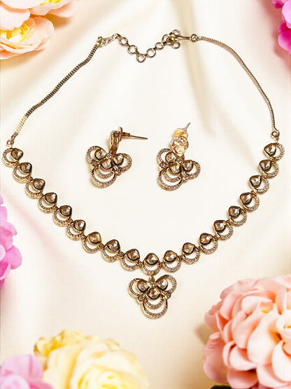 Heritage Blossom Polki Necklace Set
